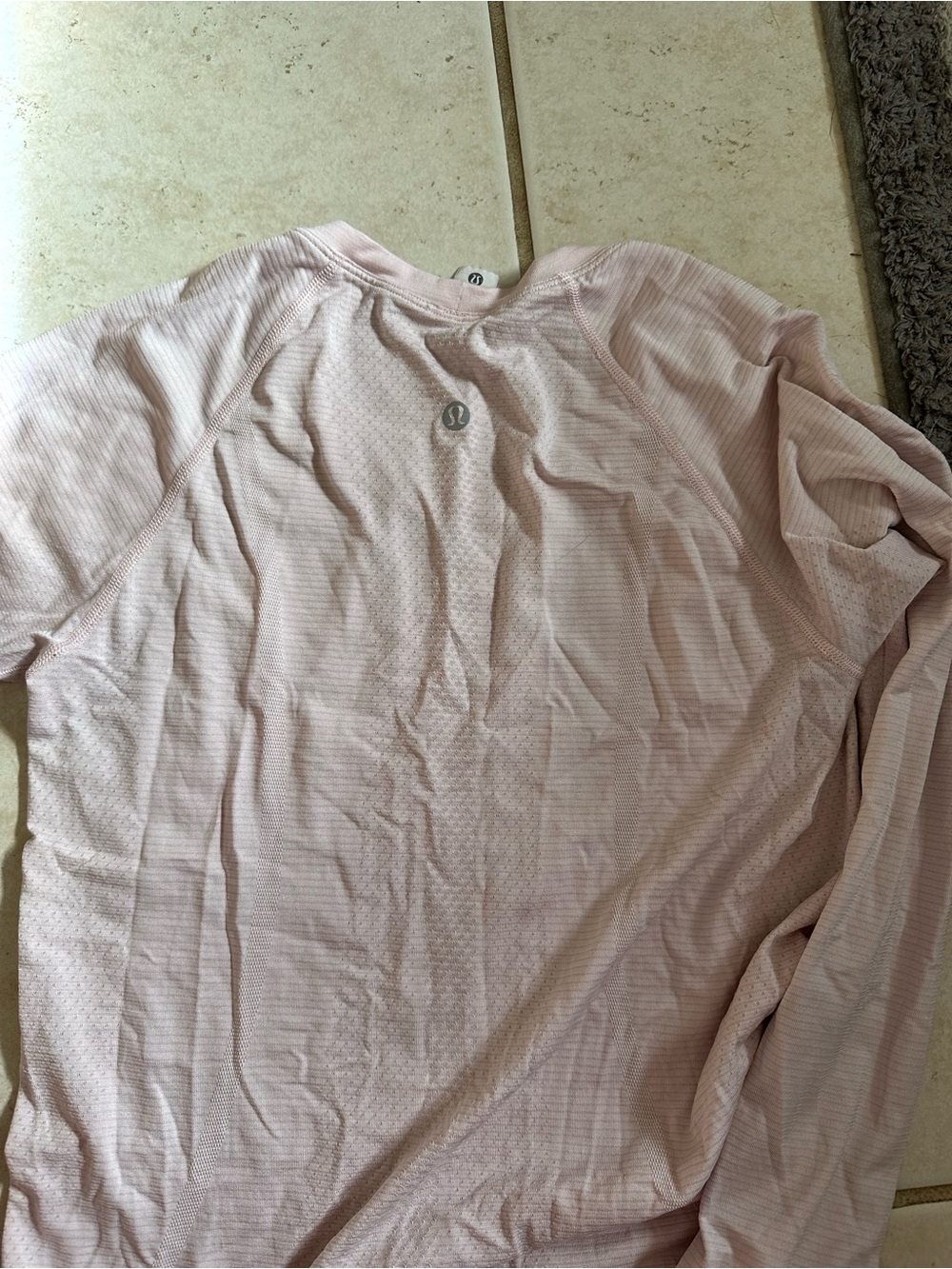 lululemon athletica Light Pink Long Sleeve Performance Top